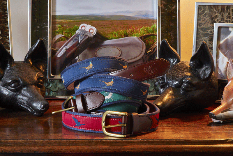 Pheasant Canvas and Leather Belt by Wingfield Digby